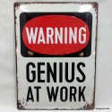 Warning Genius at work