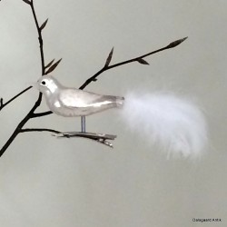 Glasfugl hvid